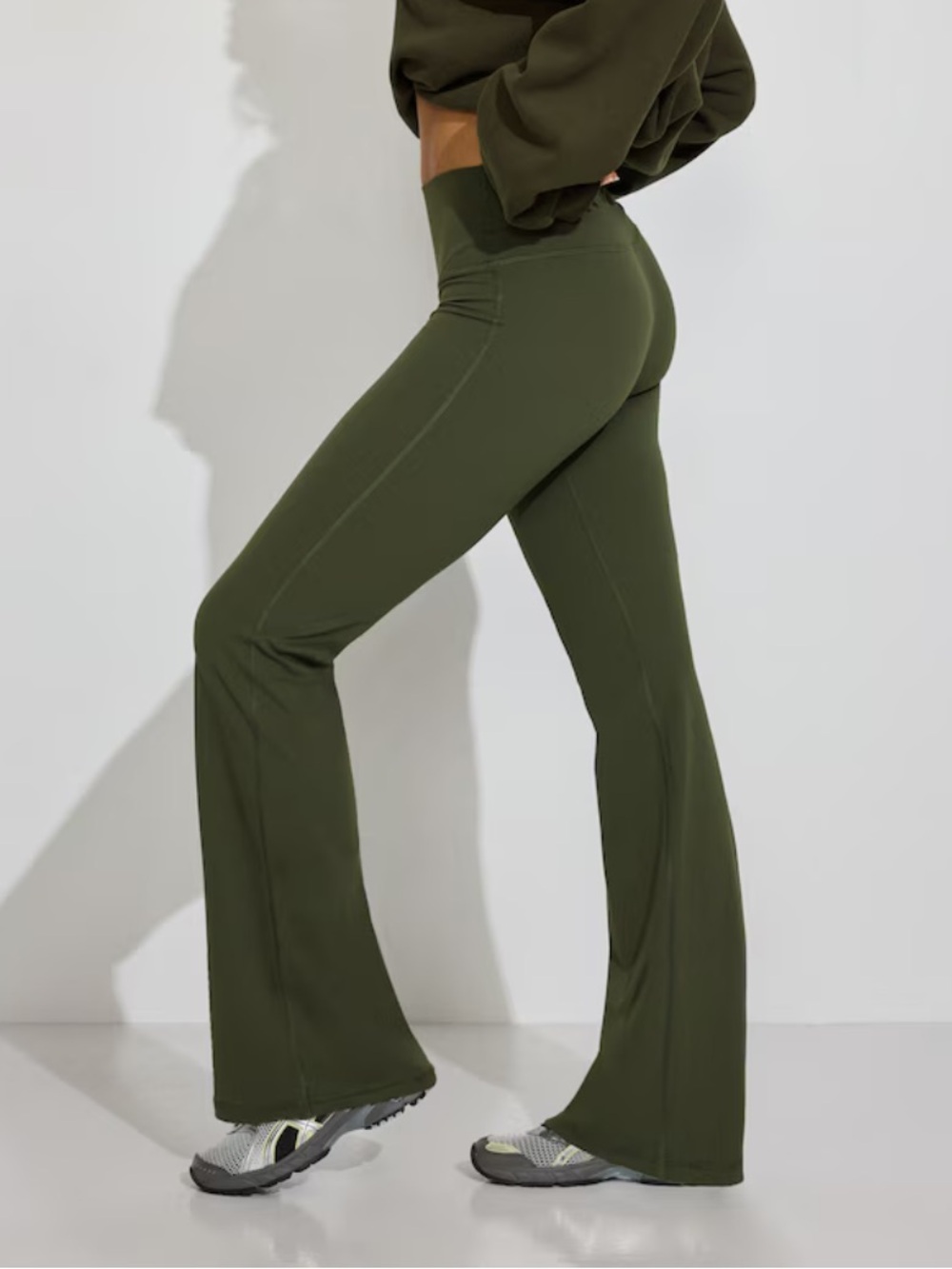 Garage Olive Green Flare Leggings